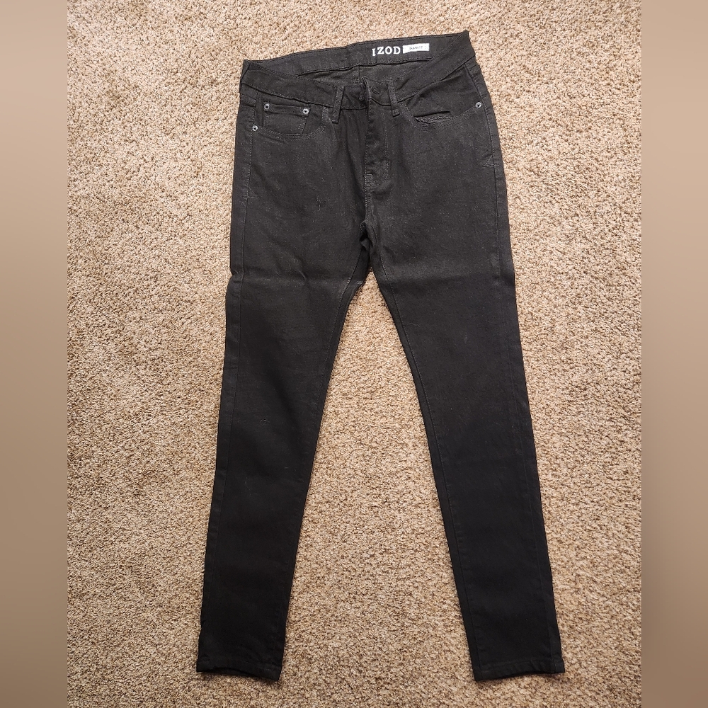 IZOD Black Men Jeans 32 x 32 Skinny Fit